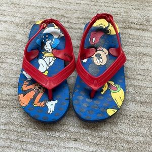 Mickey Mouse and Friends flip flops size 5-6